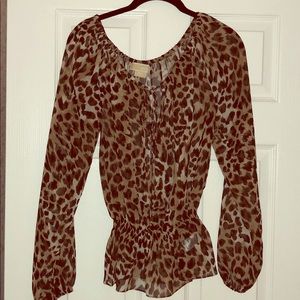 Michael Kors Blouse Leopard Print